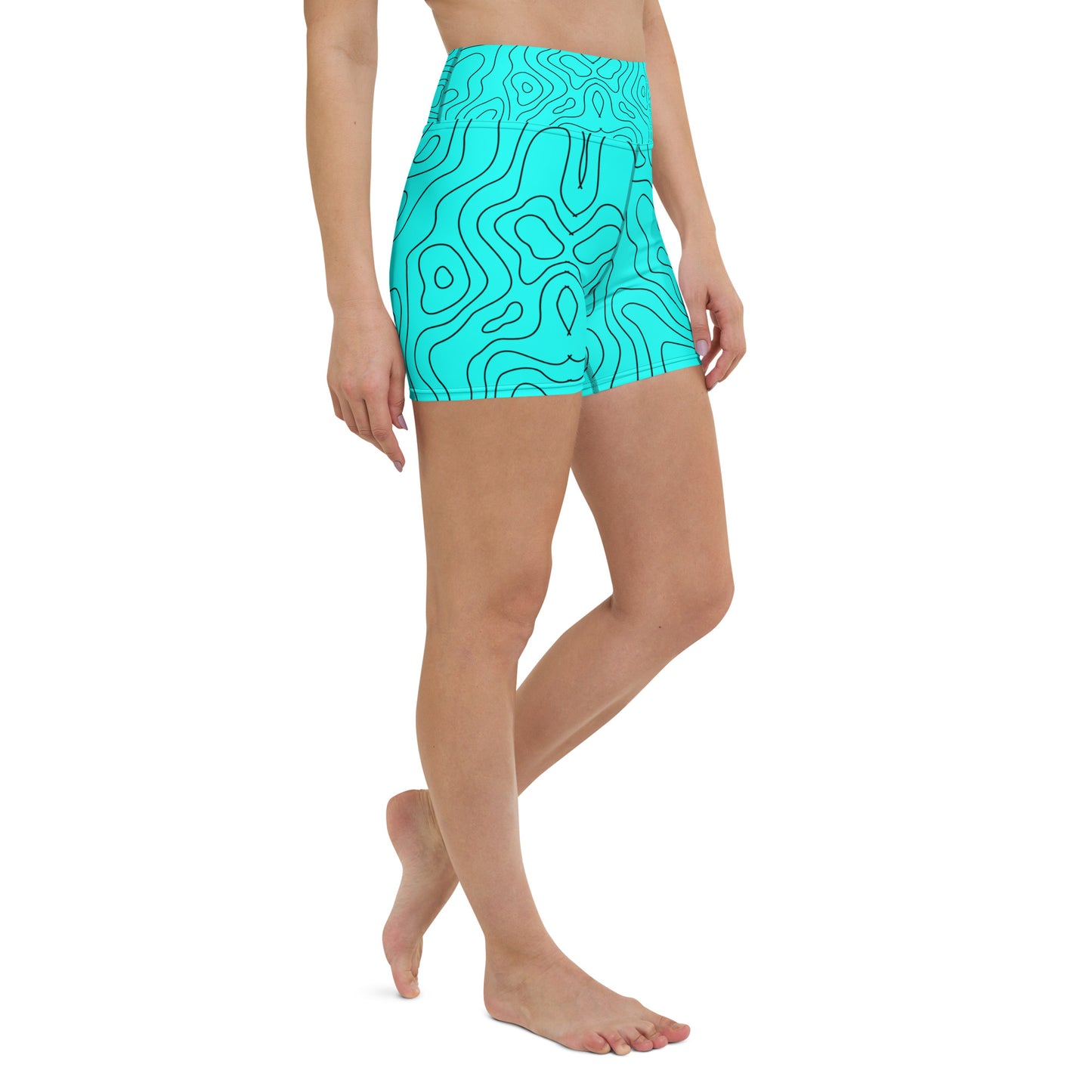 Blue Abyss Women's Yoga Shorts - FLAKOUT