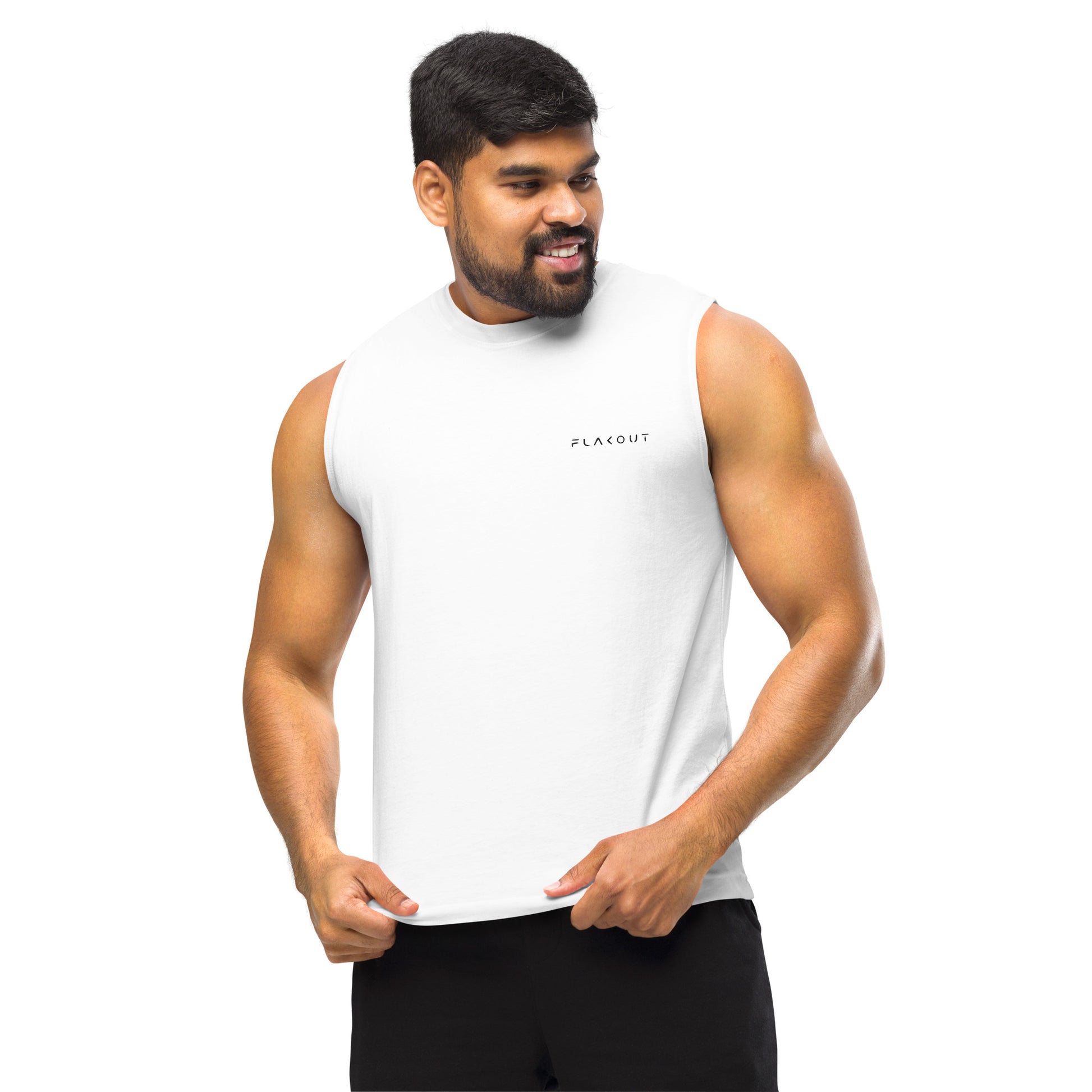 Muscle Shirt Embroidered Logo - FLAKOUT